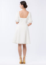 Margot Square Neck Dress White