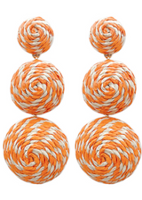 Three Tiered Raffia Earring