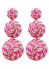 Three Tiered Raffia Earring