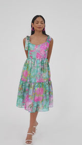 Maya Dress Vivid Bloom Organza