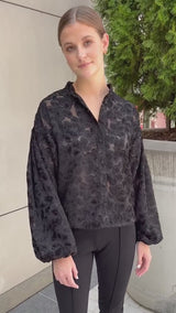 Audra Blouse Velvet Floral