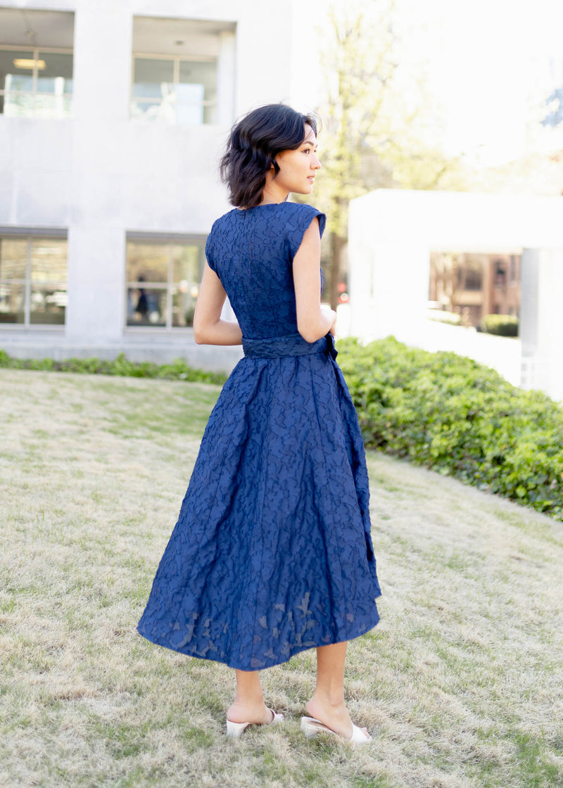 Olivia Dress Navy Organza