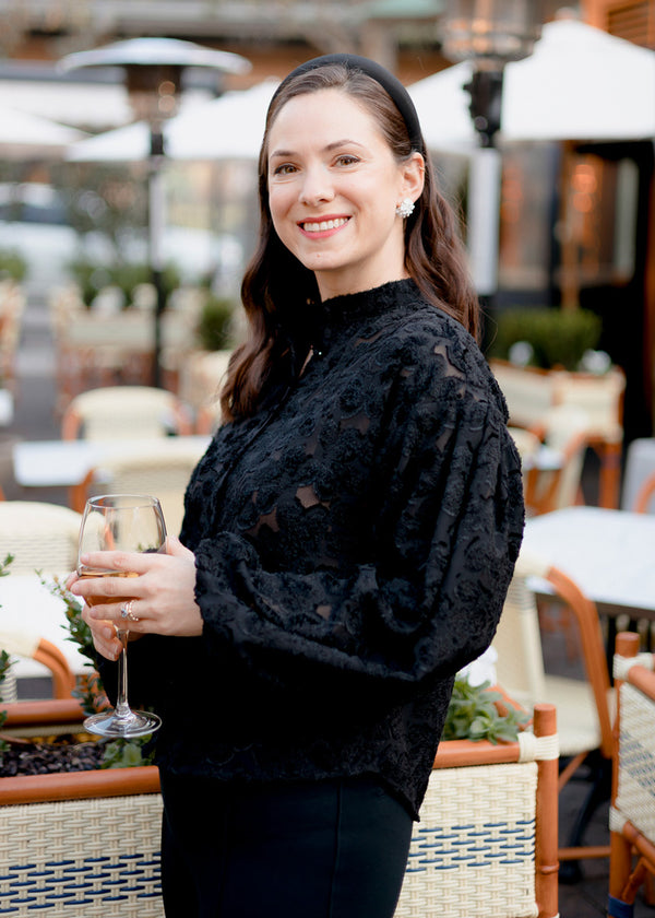 Audra Blouse Velvet Floral