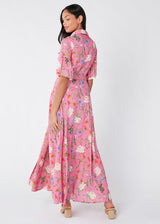 Charlotte Gown Tossed Floral Pink