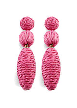 Raffia Oval Drop Earring