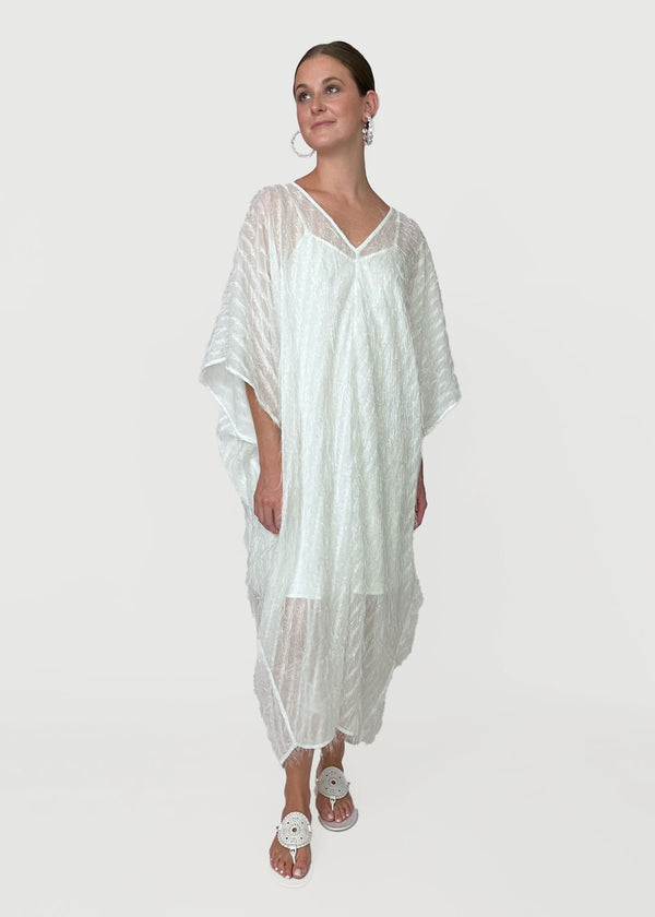 Rosemary Caftan Dress White