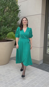 Diane Wrap Dress Jade